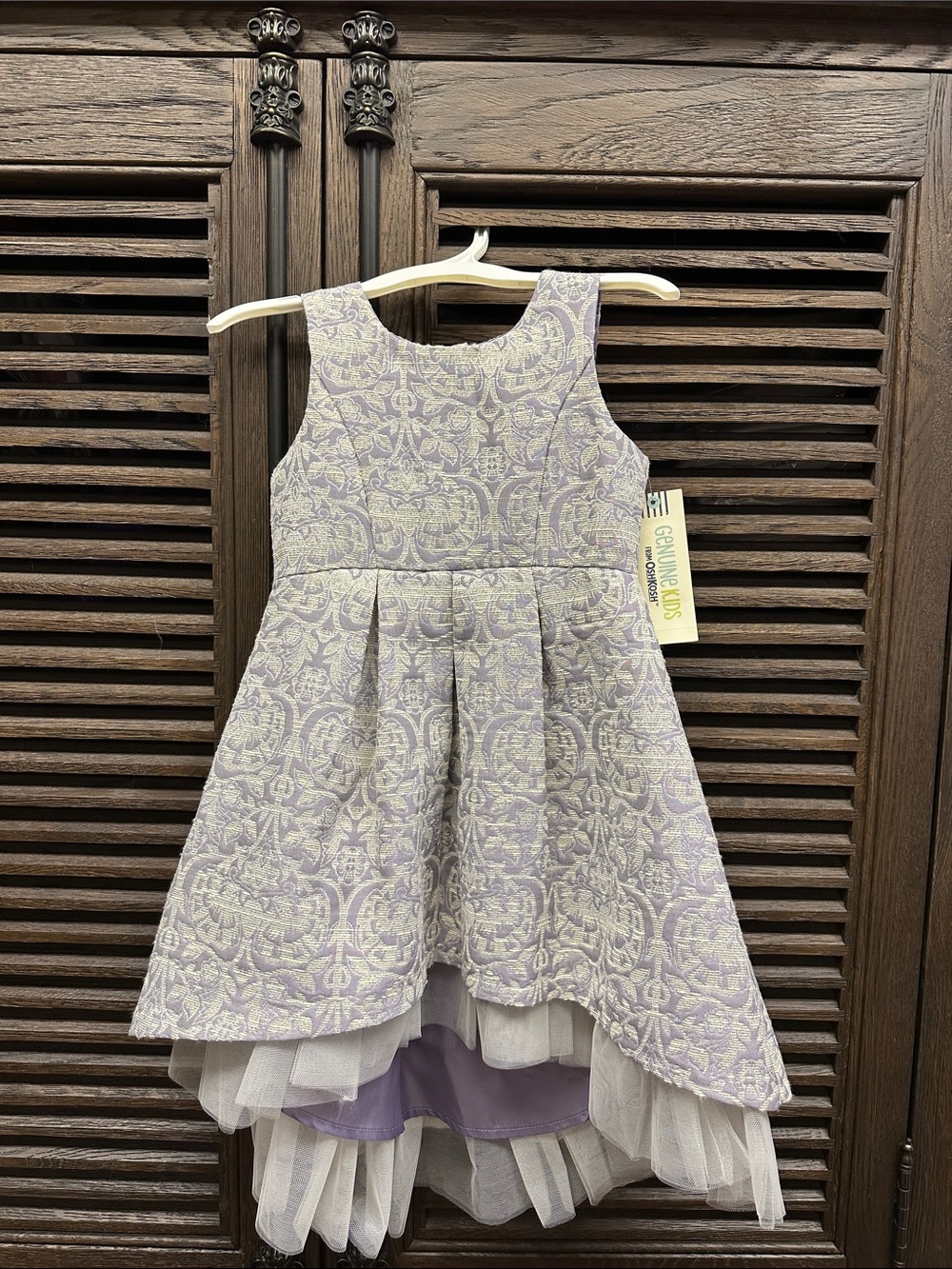 OshKosh B'gosh Lilac Jacquard Floral Party Dress - Picture 1 of 3